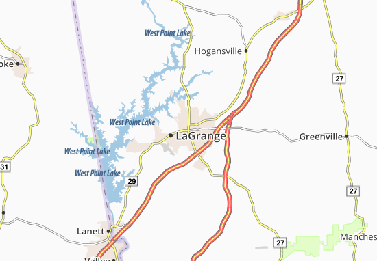 Karte Stadtplan LaGrange