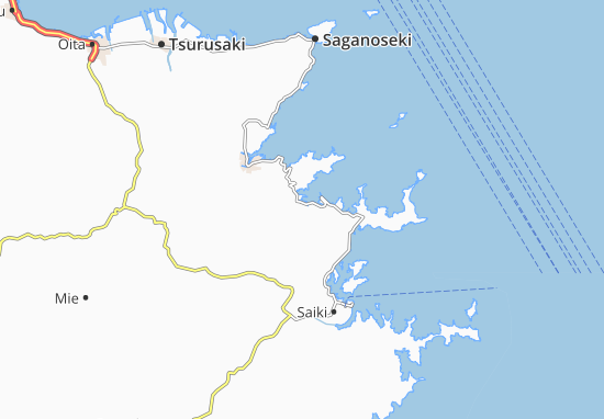 Karte Stadtplan Tsukumi