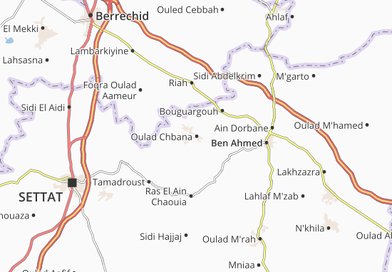 Karte Stadtplan Oulad Chbana