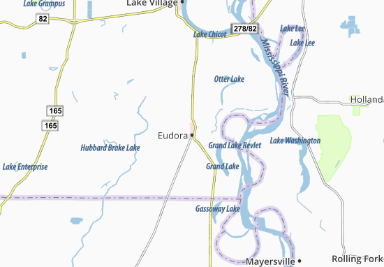 Karte Stadtplan Eudora