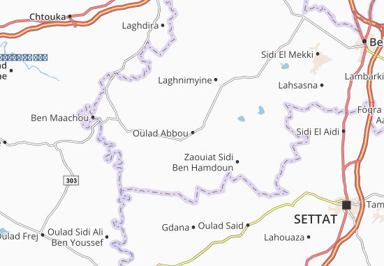 Karte Stadtplan Oulad Abbou