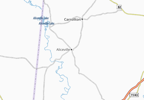 Kaart Plattegrond Aliceville