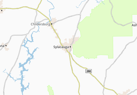 Karte Stadtplan Sylacauga