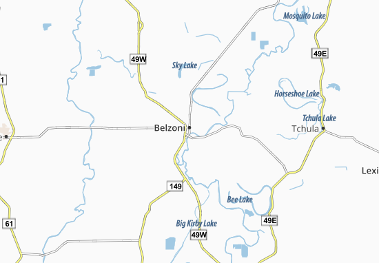 Mapa Belzoni