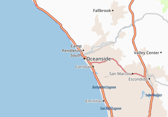 Karte Stadtplan Oceanside