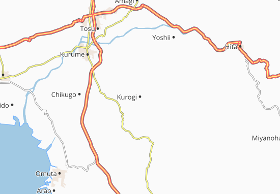 Karte Stadtplan Kurogi