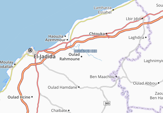 Mapa Oulad Rahmoune
