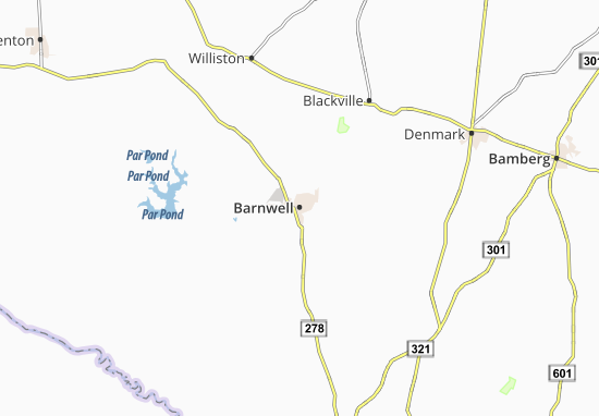 Mapa Barnwell
