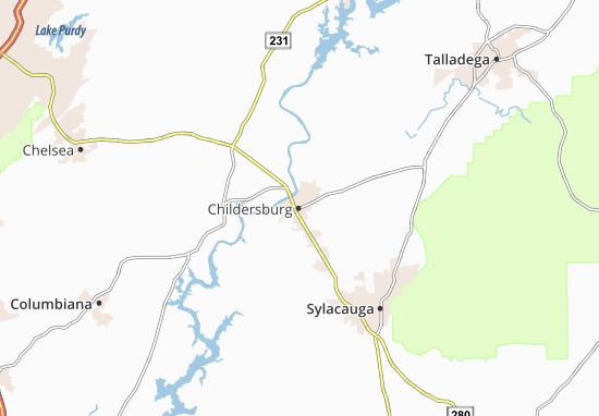 Kaart Plattegrond Childersburg