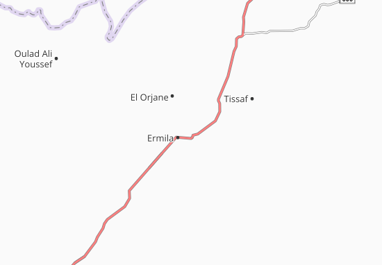 Karte Stadtplan Outat-Oulad-El-Haj