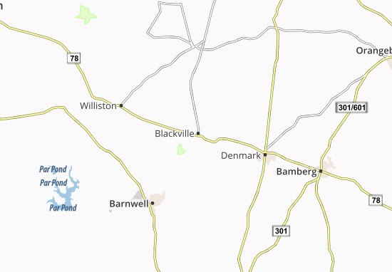 Karte Stadtplan Blackville