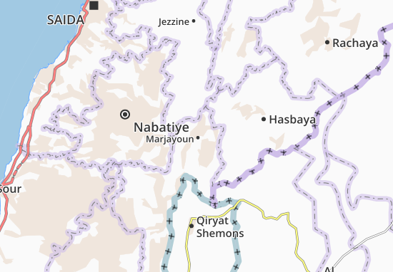 Kaart Plattegrond Marjayoun