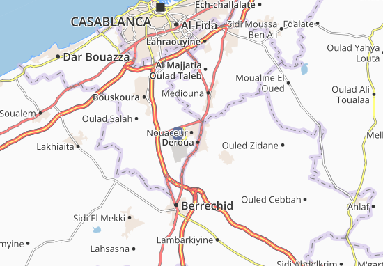 Karte Stadtplan Nouaceur