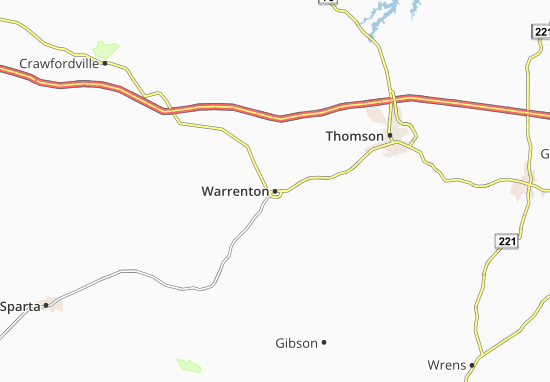 Kaart Plattegrond Warrenton