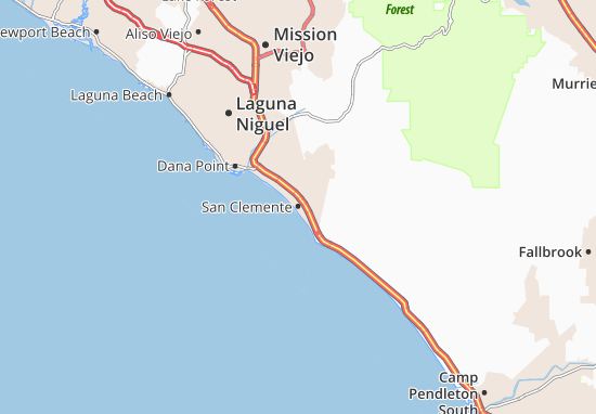Karte Stadtplan San Clemente