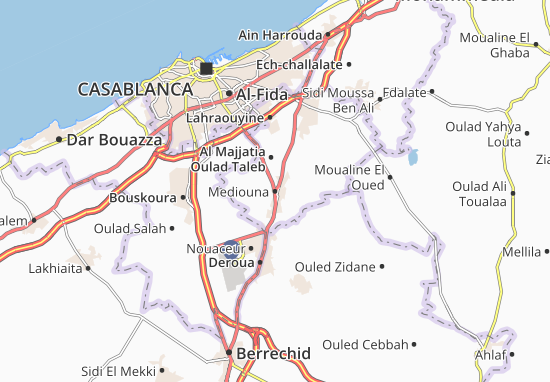 Karte Stadtplan Mediouna