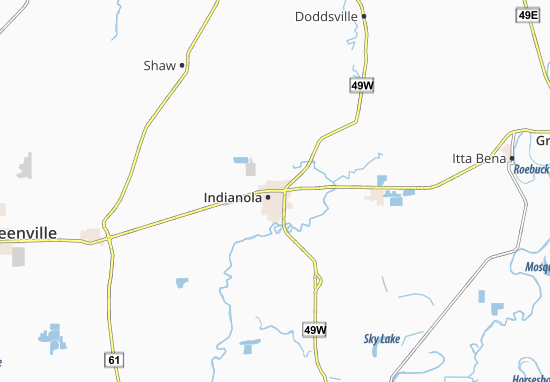 Karte Stadtplan Indianola