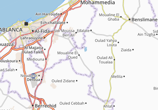 Mapa Moualine El Oued