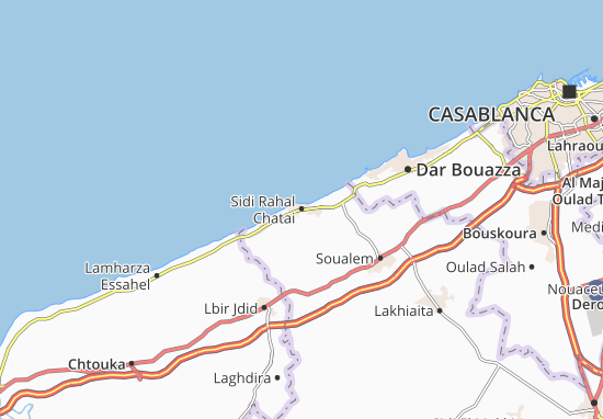 Karte Stadtplan Sidi Rahal Chatai