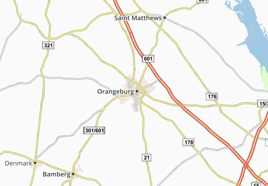 Mapa Orangeburg