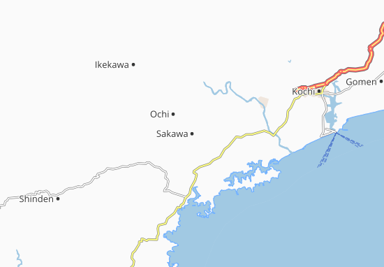 Kaart Plattegrond Sakawa