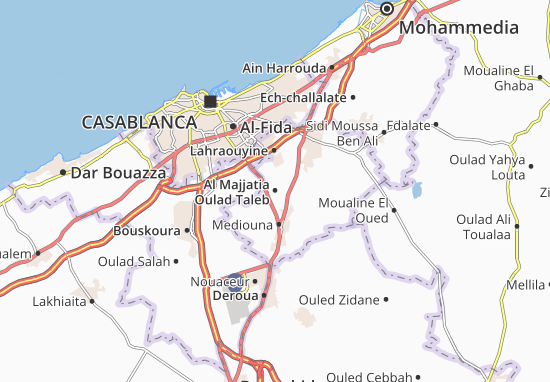 Karte Stadtplan Al Majjatia Oulad Taleb