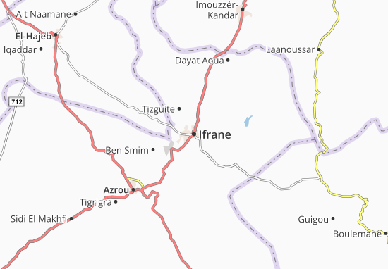 Karte Stadtplan Ifrane