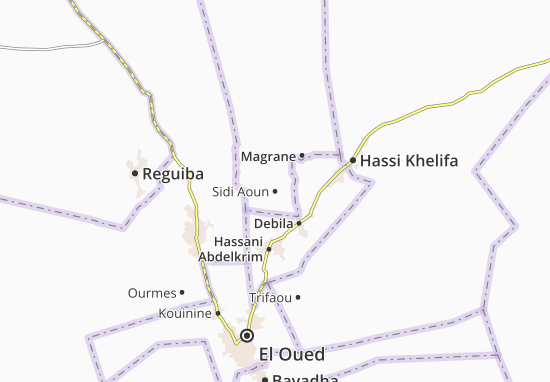 Karte Stadtplan Sidi Aoun