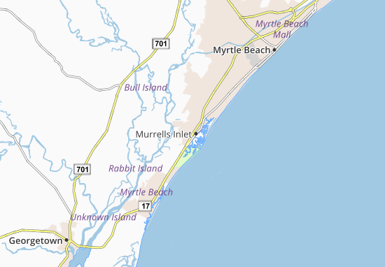 Kaart Plattegrond Murrells Inlet