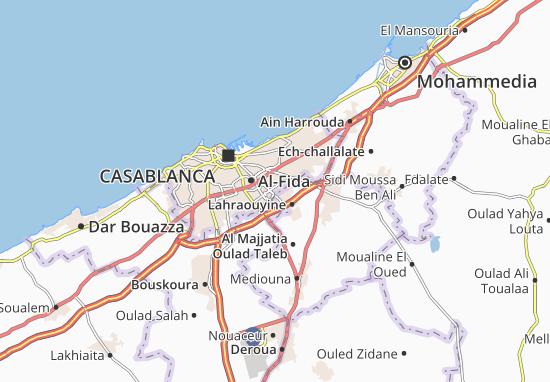 Karte Stadtplan Sidi Othmane
