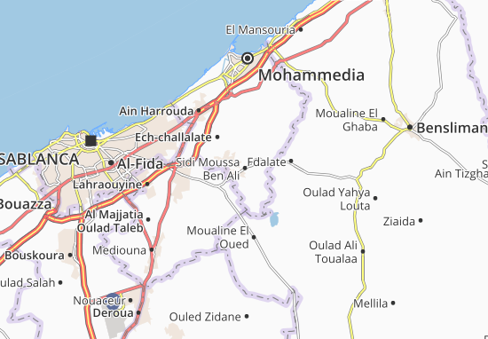 Kaart Plattegrond Sidi Moussa Ben Ali