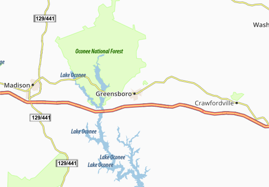 Karte Stadtplan Greensboro