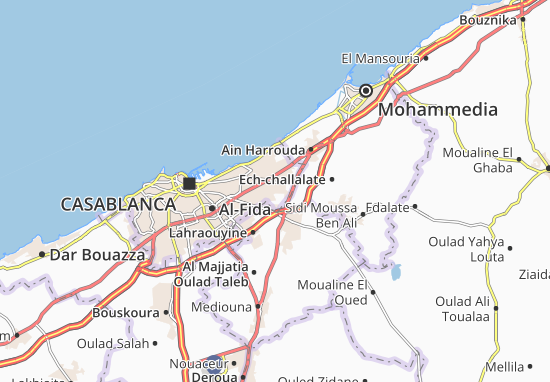Kaart Plattegrond Sidi Moumen