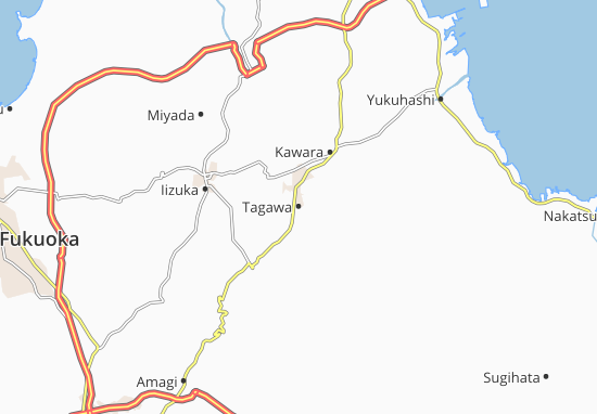 Karte Stadtplan Tagawa