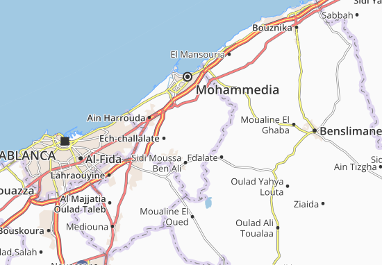 Karte Stadtplan Sidi Moussa Majdoub