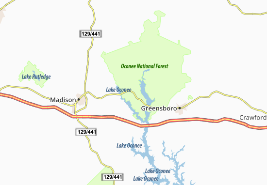 Karte Stadtplan Greshamville