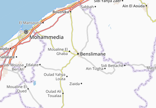 Karte Stadtplan Benslimane