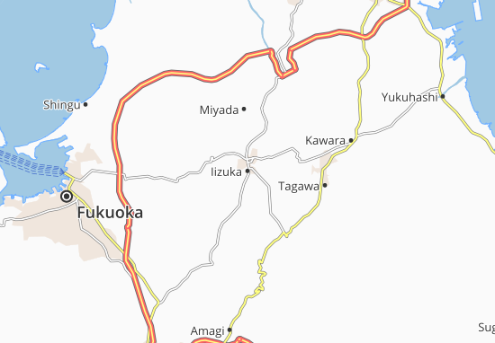Karte Stadtplan Iizuka