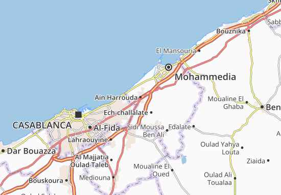 Karte Stadtplan Ain Harrouda