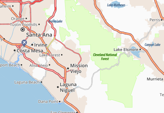 Kaart Plattegrond Rancho Santa Margarita