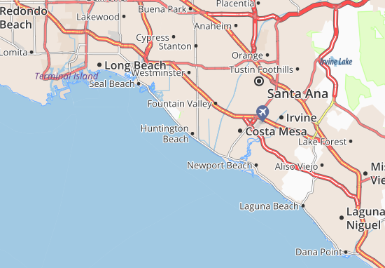 Mapa Plano Huntington Beach