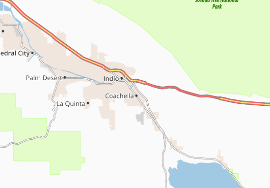 Karte Stadtplan Coachella