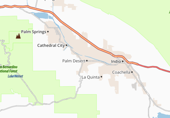 Karte Stadtplan Palm Desert