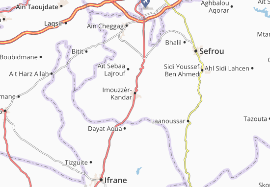 Karte Stadtplan Imouzzèr-Kandar