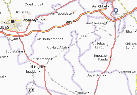 Mapa Ait Harz Allah
