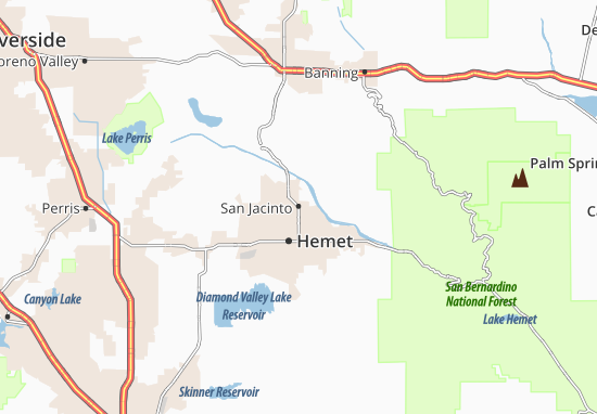 Karte Stadtplan San Jacinto