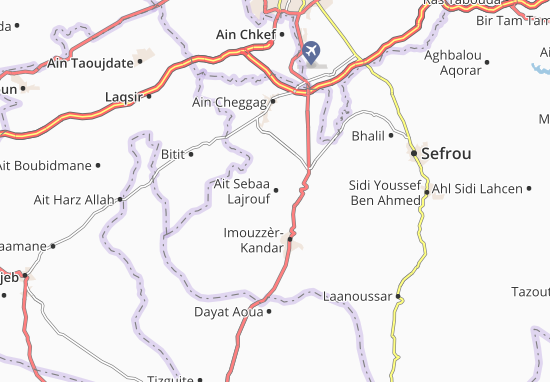 Ait Sebaa Lajrouf Map