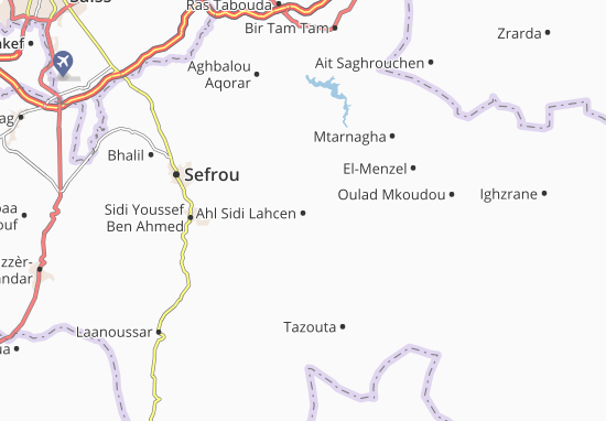 Karte Stadtplan Ahl Sidi Lahcen