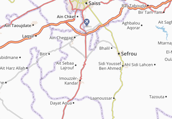 Karte Stadtplan Kandar Sidi Khiar