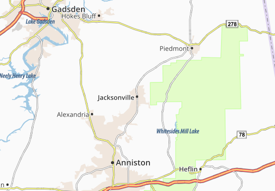 Karte Stadtplan Jacksonville